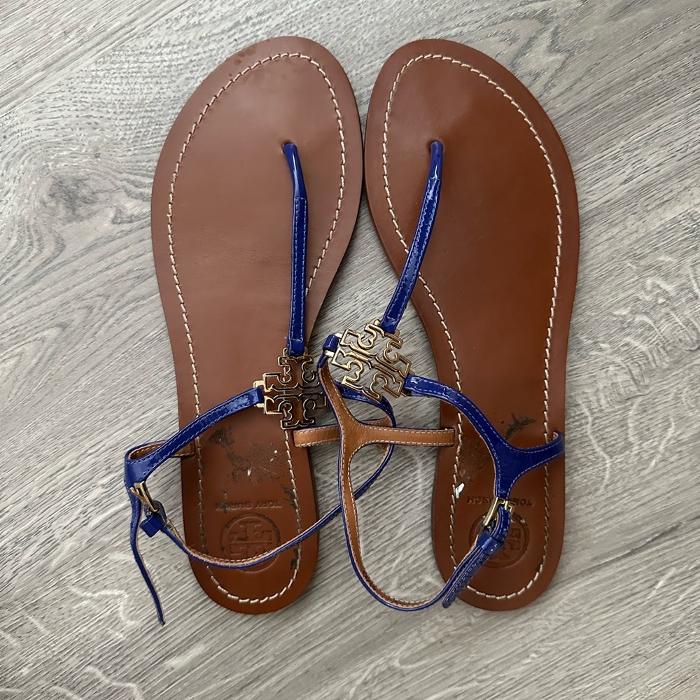 Tory burch t strap sandals EUC 7.5